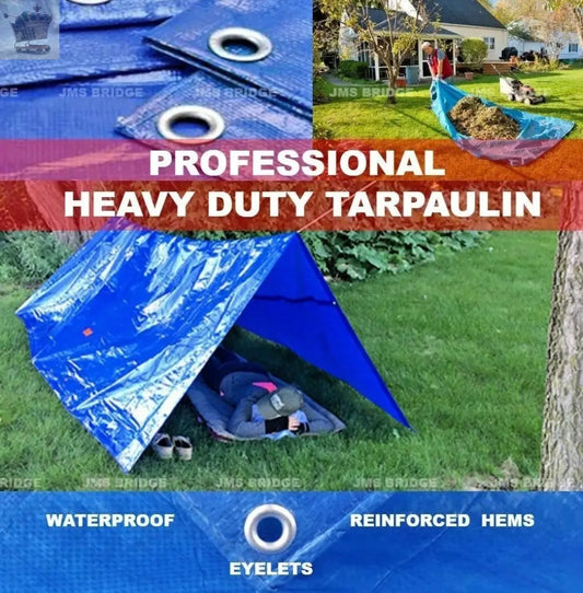 Tarpaulin Regular Waterproof Cover Tarp Ground Sheet Multi Sizes Royalcart