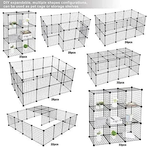 TriLine Small Pet Playpen Metal Wire Fence 8 Panels Enclosure Indoor Outdoor Use Royalcart