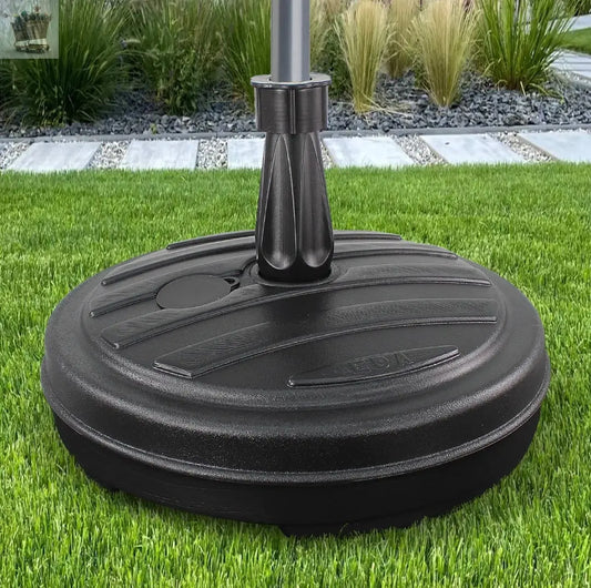 13Kg / 13 Litre Capacity Water Filled Garden Parasol / Umbrella Base in Black Royalcart