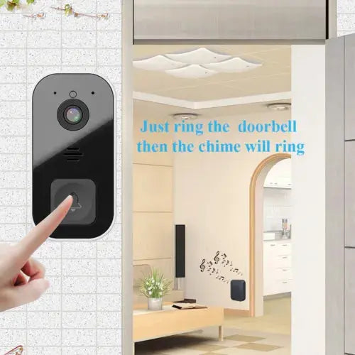 Wireless WiFi Smart Video Doorbell Phone Security Camera Door Bell Ring Intercom Rechargeable Royalcart