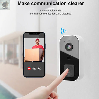 Wireless WiFi Smart Video Doorbell Phone Security Camera Door Bell Ring Intercom Rechargeable Royalcart