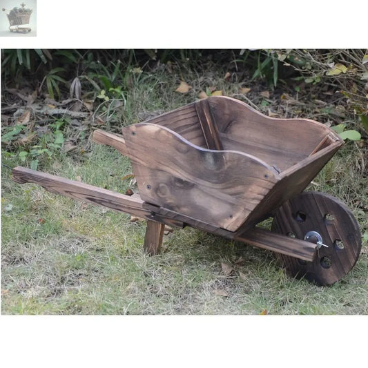 Wooden Wheel Barrow Planter Royalcart