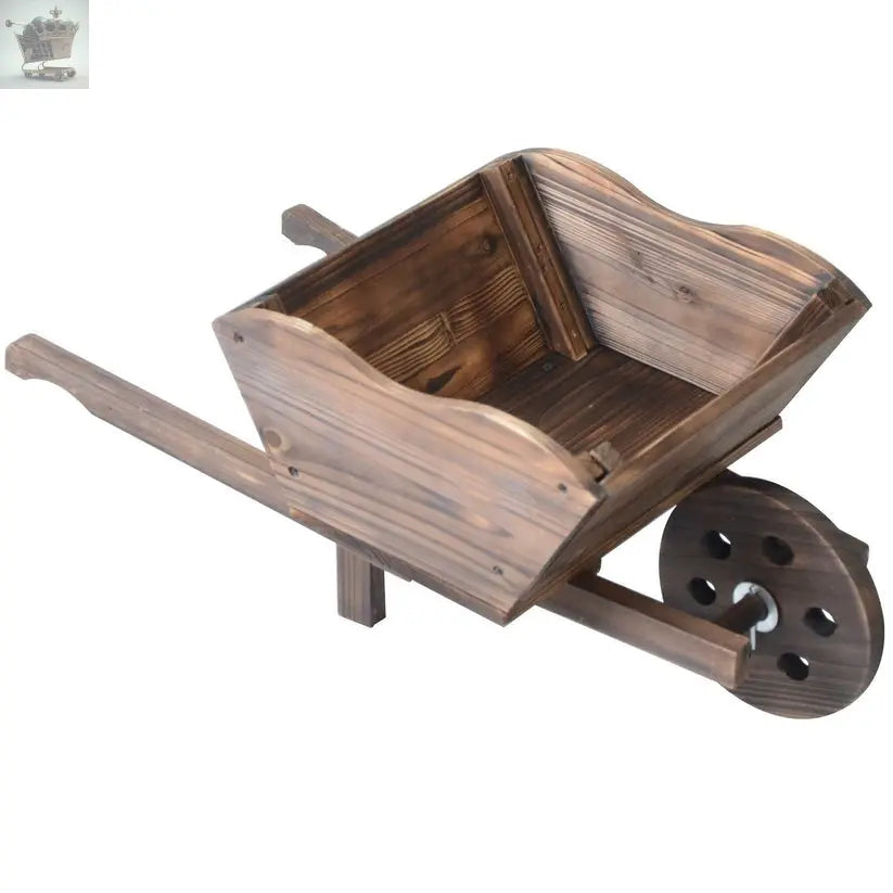 Wooden Wheel Barrow Planter Royalcart