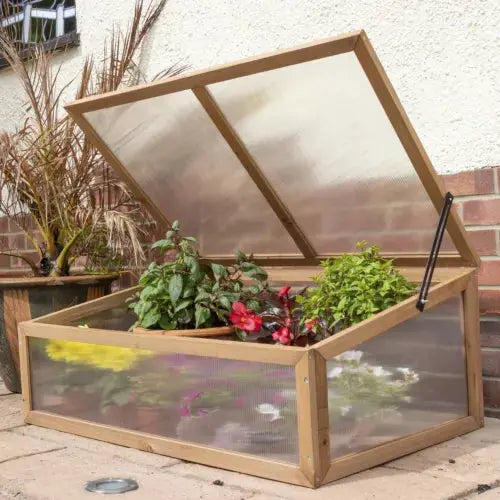 Woodside Outdoor Wooden Plant Flower Vegetable Cold Frame Growhouse Royalcart