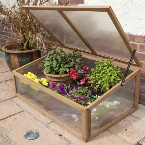 Woodside Outdoor Wooden Plant Flower Vegetable Cold Frame Growhouse Royalcart