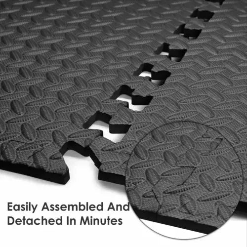 Yoga Tiles Mat Gym Thick Flooring Interlocking Floor Mats Soft Foam 60x60cm Royalcart