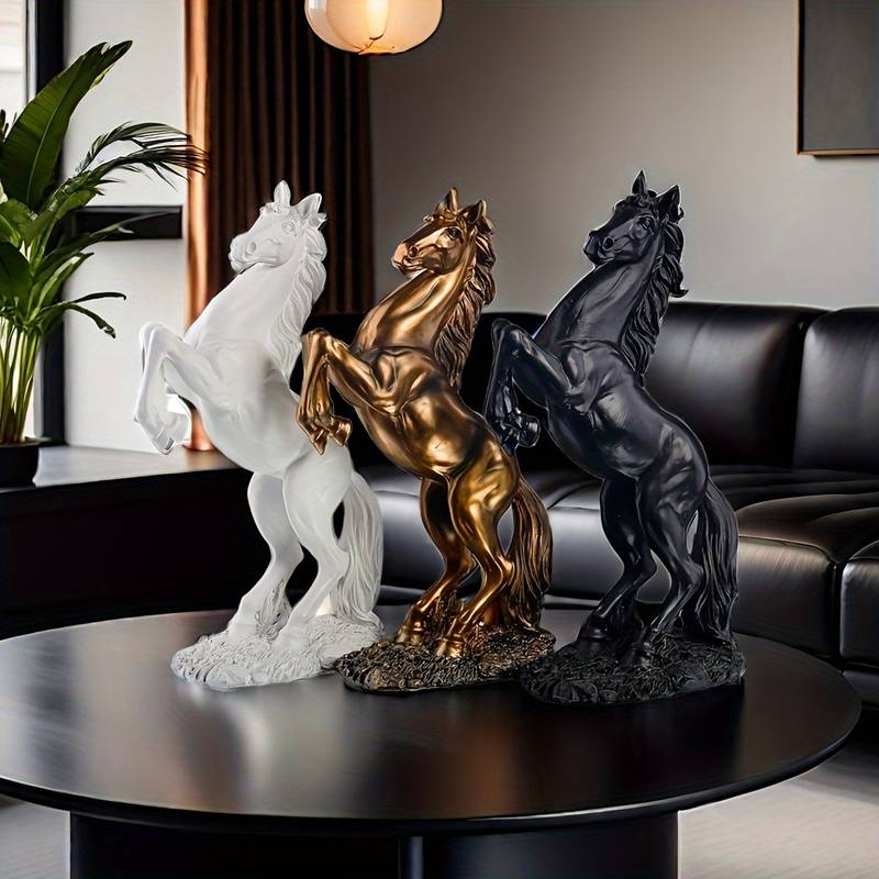 Horse Statue Art Home Deco Animal Sculpture Resin Craft Figurine Ornament Statue Royalcart