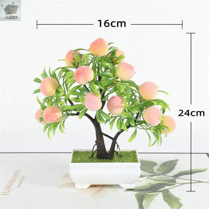 pcs Artificial Potted Fake Fruit Tree Plant Bonsai Pot For Home Office Decor Royalcart