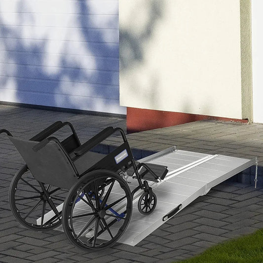 Folding Aluminum Wheelchair Ramp Portable Assist Suitcase Access Aid Disabled 6ft