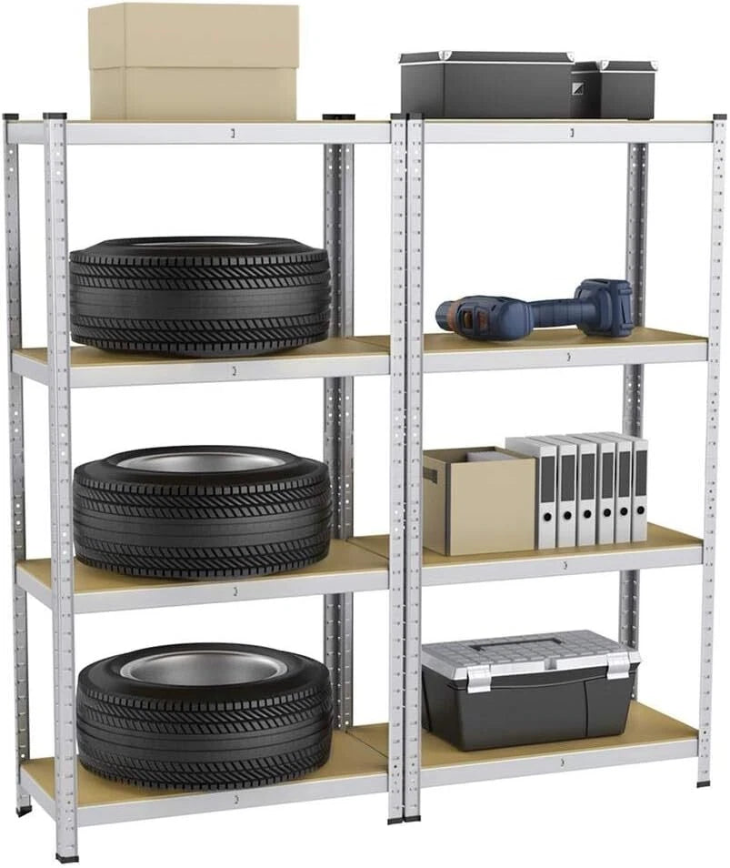 4 Tier Racking Shelf 180x90x45cm Heavy Duty Garage Shelving Storage Shelves Unit
