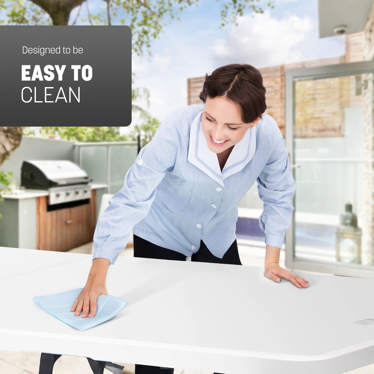 6ft Folding Table–Portable, Waterproof and Sturdy for Indoor Outdoor use