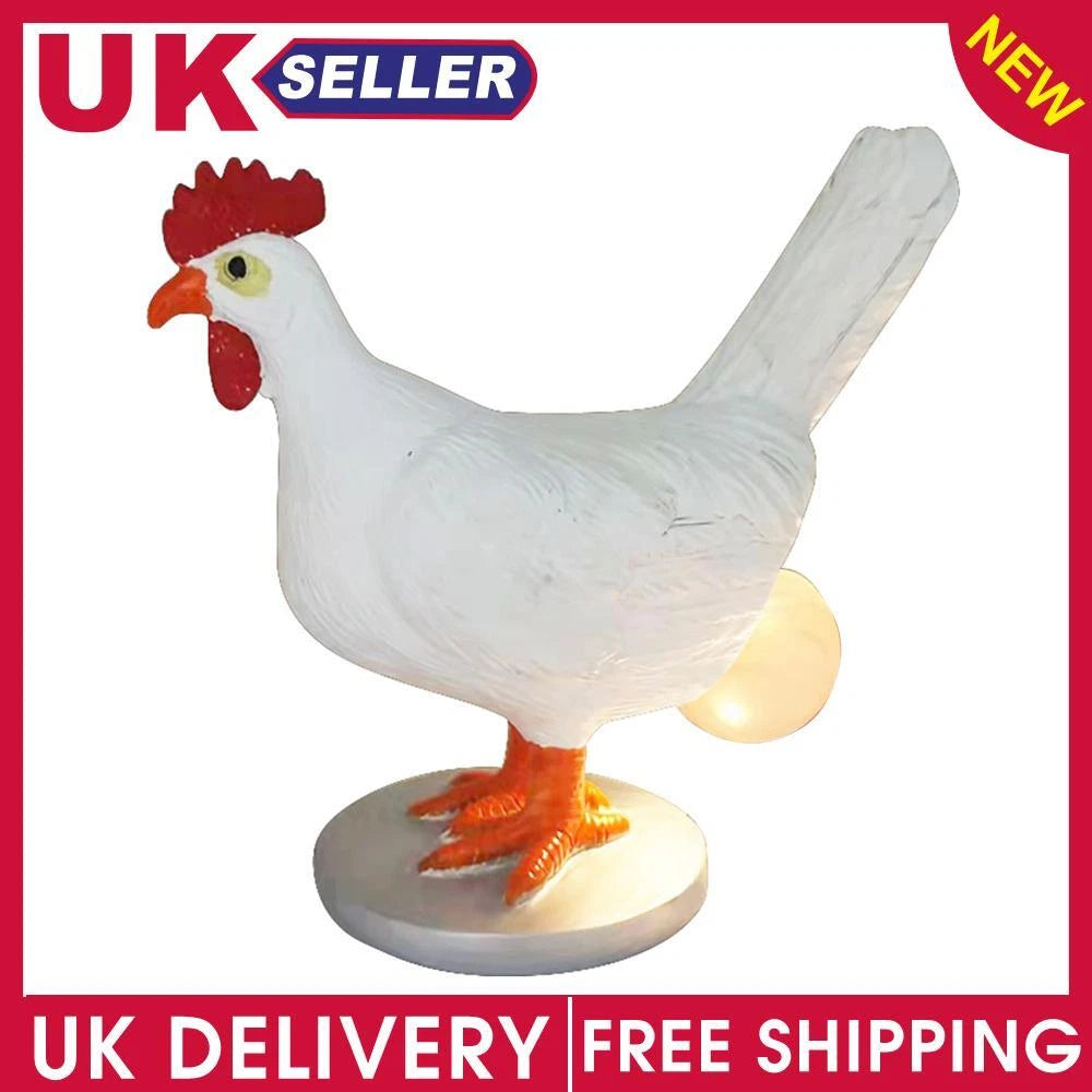 USB Chicken Desk Lamp Simulation Resin Hens Lay Eggs Lamps Funny Home Decoration