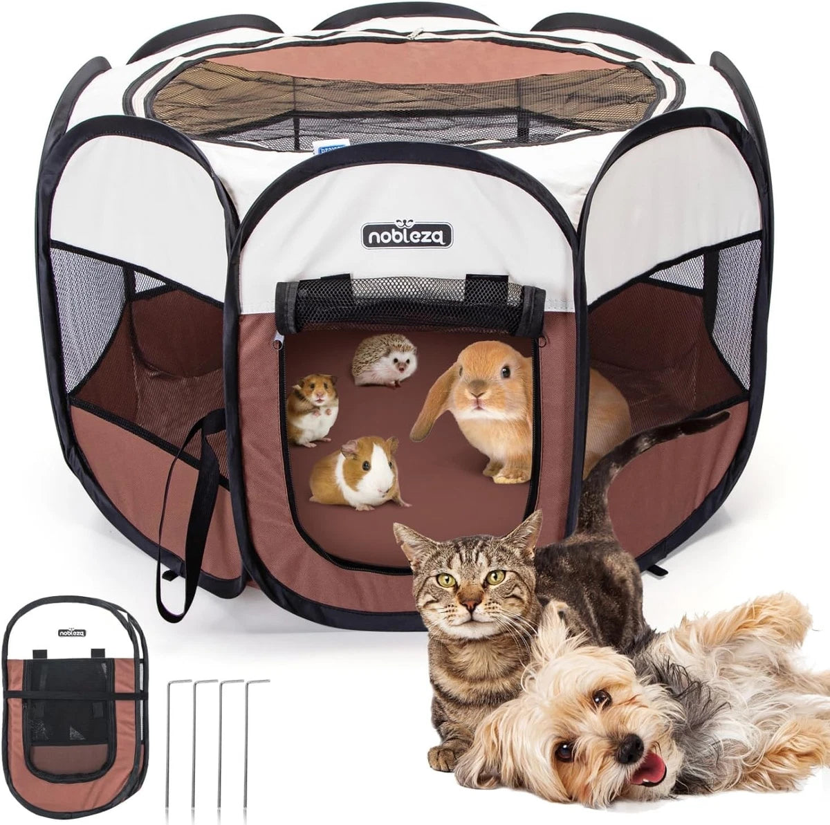 Pop up Pet Playpen Outdoor Indoor Pet Fence Breathable Pet Carrier Kennel