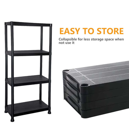 3/4/5 Tier Plastic Shelving Home Storage Unit Shelves Racking Garage Organiser