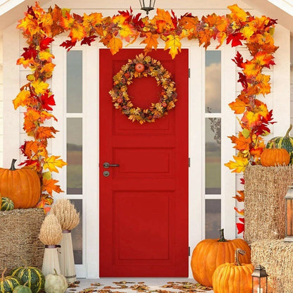 175cm Artificial Autumn Fall Maple Leaves Garland Hanging Plant Home Party Decor