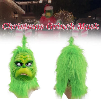 UK The Grinch Latex Mask Adults Costume Cosplay Christmas Fancy Dress Outfits