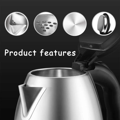 1500W Electric Kettle 1.8L Stainless Steel Cordless Jug Overheat Protection New