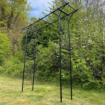 Metal Garden Arbour Style Arch  Design with Ground Spikes
