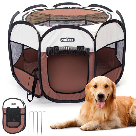 Pop up Pet Playpen Outdoor Indoor Pet Fence Breathable Pet Carrier Kennel