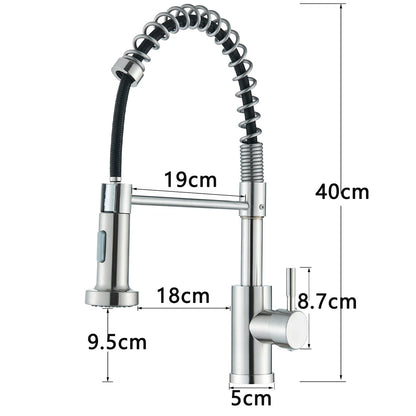 360° Swivel Pull Down Kitchen Tap, Kitchen Sink Mixer Tap