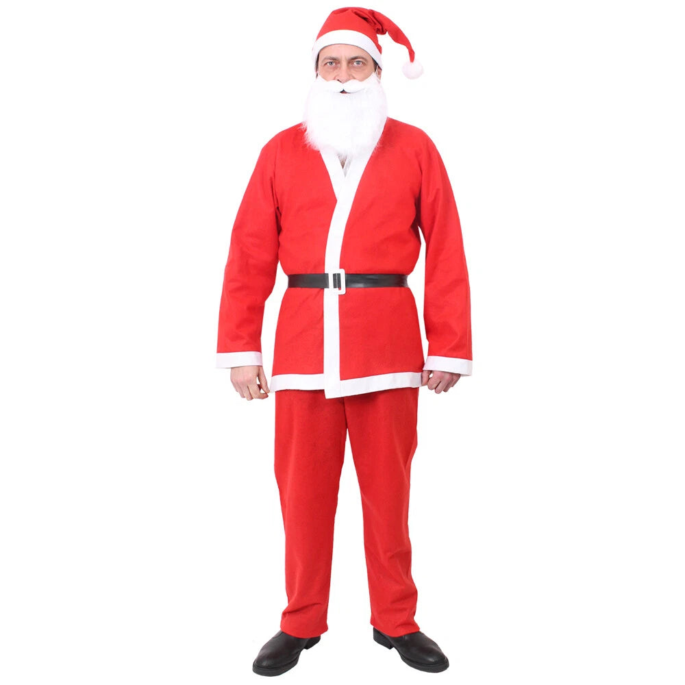 ADULTS SANTA CLAUS COSTUMES DELUXE BUDGET FATHER CHRISTMAS XMAS FANCY DRESS LOT