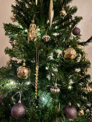 6ft Christmas Prelit Balsam Fir Christmas Tree with Warm LED Lights