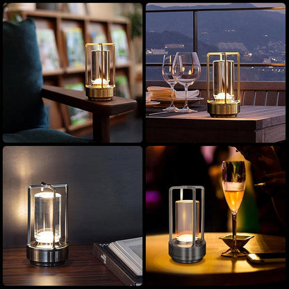 Modern LED Table Lamp USB Rechargeable Lamp Dimmable Bar Night Light CordlessP