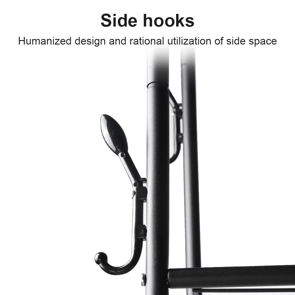 Double Heavy Duty Clothes Rail Hanging Rack Shelf Metal Display Stand Garment UK