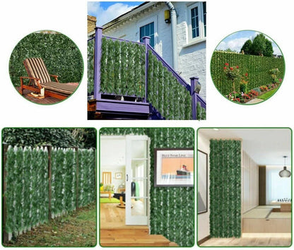 2x3m Artificial Hedge Fake Ivy Leaf Garden Fence Privacy Screening Roll Wall Panel