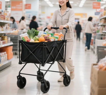 Heavy-Duty Folding Cart Trolley Wagon for Beach Camping Garden 200KG/330LBS