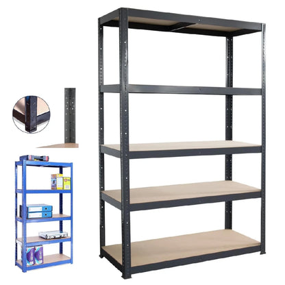 180x120x40cm Garage Shelving Units Single Bay 5 Tier Shelf Unit
