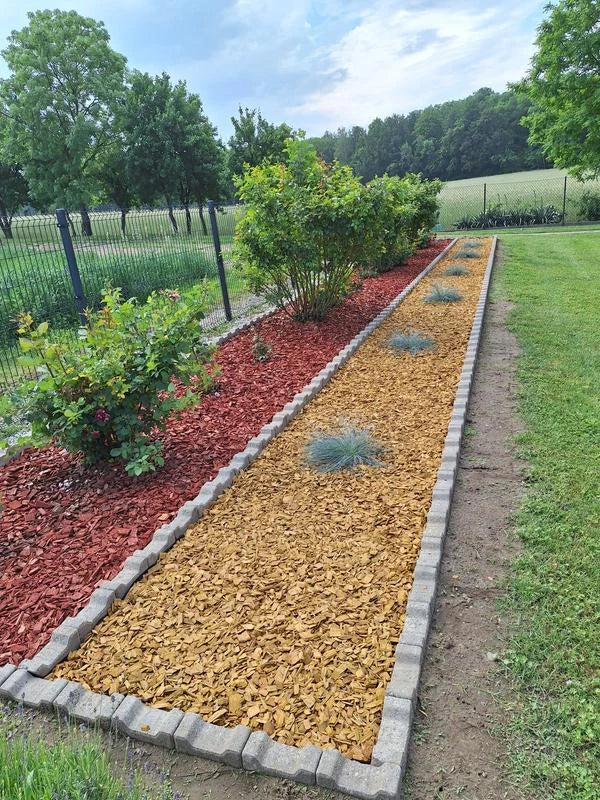 400L Decorative Bark Mulch & Wood Chips - Yellow Garden Landscaping 8 Bags