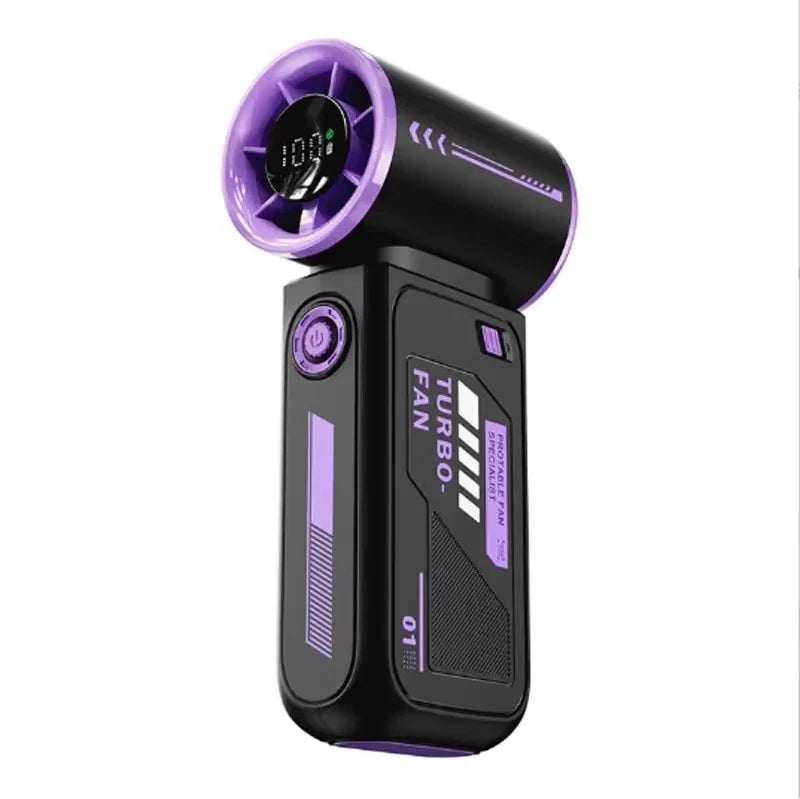 Turbo Fan Portable Cooling Handheld USB Rechargeable 3600 mAh Adjustable Airflow