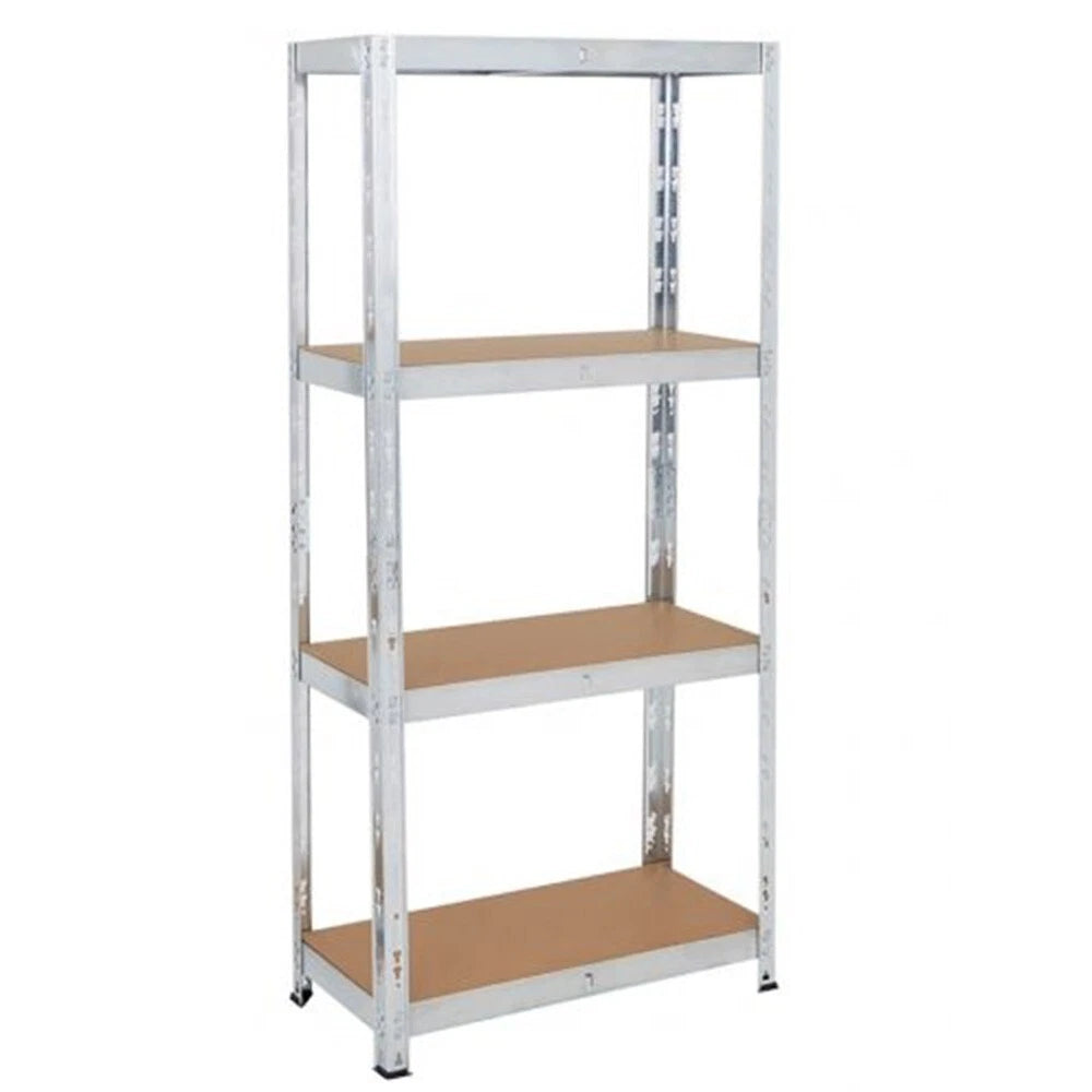 Boltless 4 Tier Racking Garage Shelving Storage Steel Unit 150X75X30 CM MND
