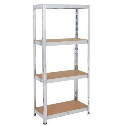 Boltless 4 Tier Racking Garage Shelving Storage Steel Unit 150X75X30 CM MND
