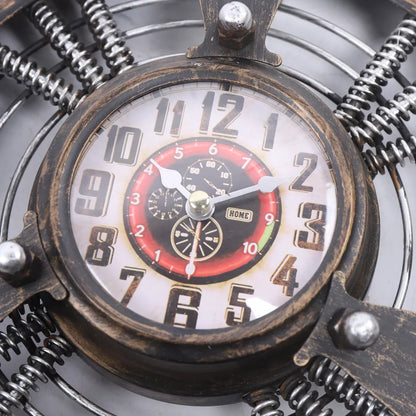 Antique Wall Decor Industrial Ornament Steampunk Aeroplane Propeller Wall Clock