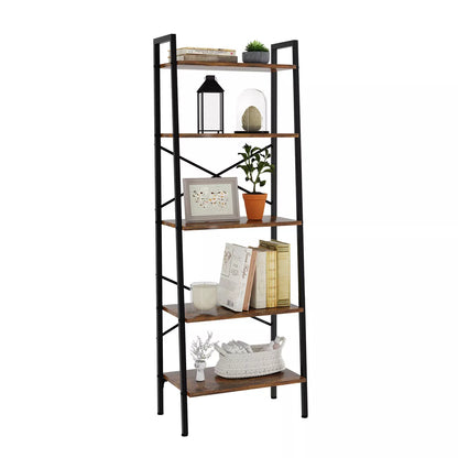 Ladder Shelf Bookcase Tier Display Storage Shelving Unit Stand Wall Rack