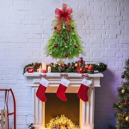 Handmade Front Door Christmas Tree Wreath With Lights Christmas Wreaths