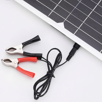 Portable 20W Solar Panel Kit 12V Battery Charger USB Car Van Caravan Boat Trickle