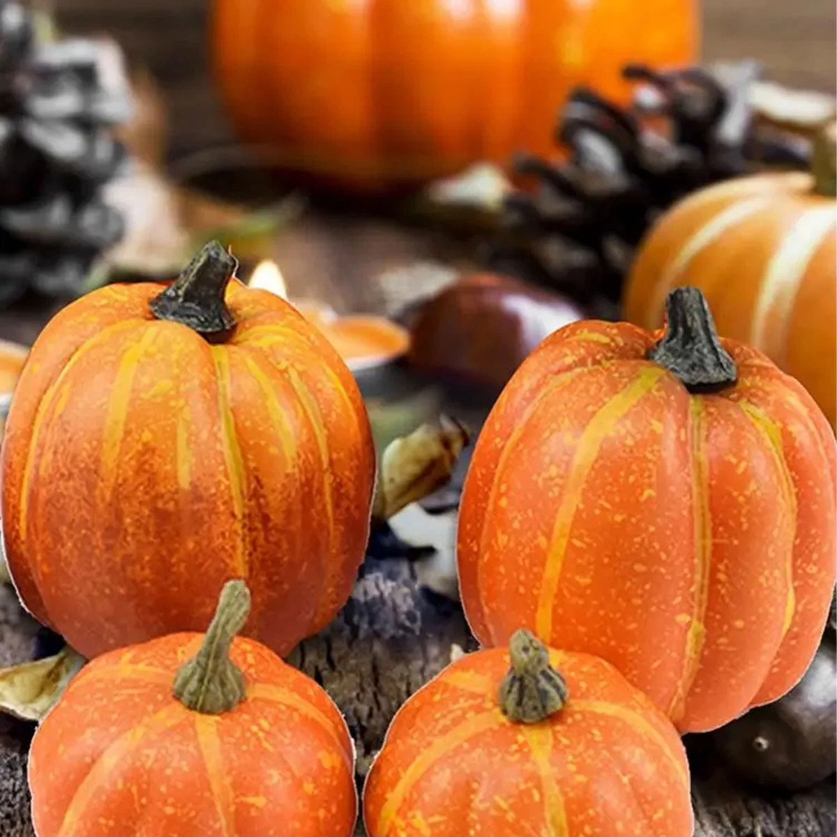 7PCS Large Artificial Foam Pumpkin Simulation Props  Halloween Decorations Party