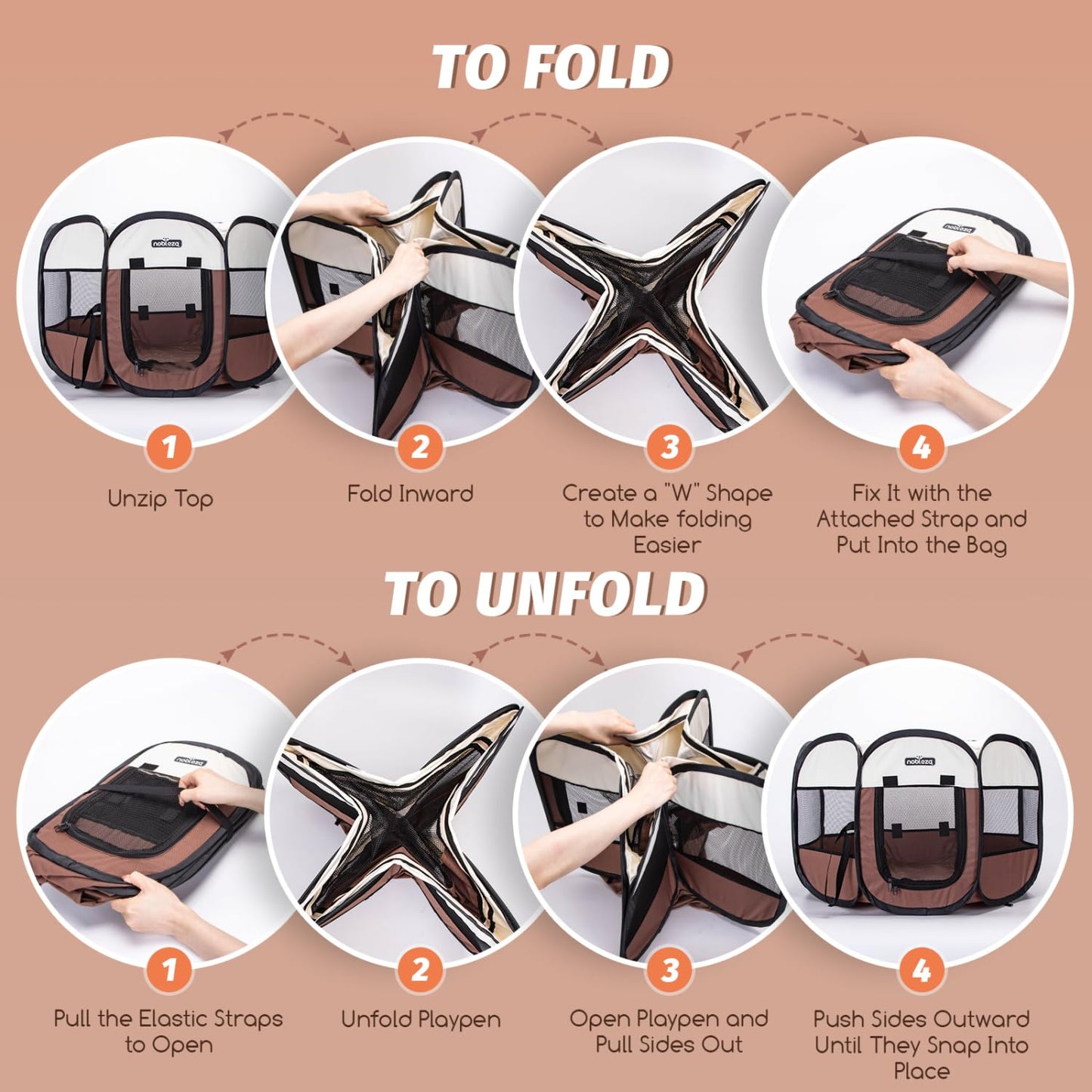 Pop up Pet Playpen Outdoor Indoor Pet Fence Breathable Pet Carrier Kennel