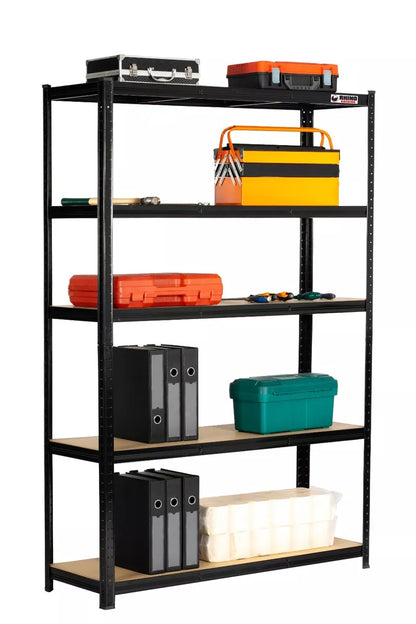 NEW Racking Boltless Garage Shelving Unit - 180x120x45cm, Black, 1000kg