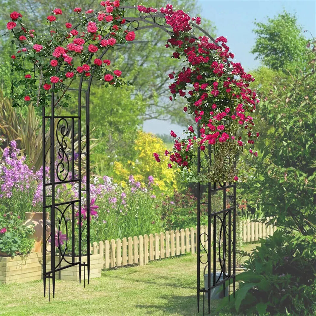 Heavy Metal Garden Arch Trellis Climbing Plants Vine Rack Outdoor Wedding Stand