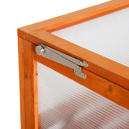 3 Tier Wooden Greenhouse Cold Frame Garden Flower Planting Box Growhouse