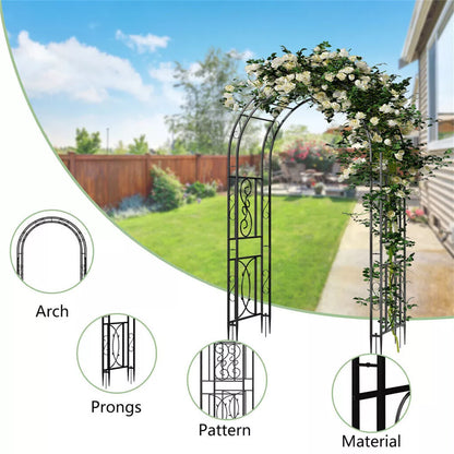 Heavy Metal Garden Arch Trellis Climbing Plants Vine Rack Outdoor Wedding Stand