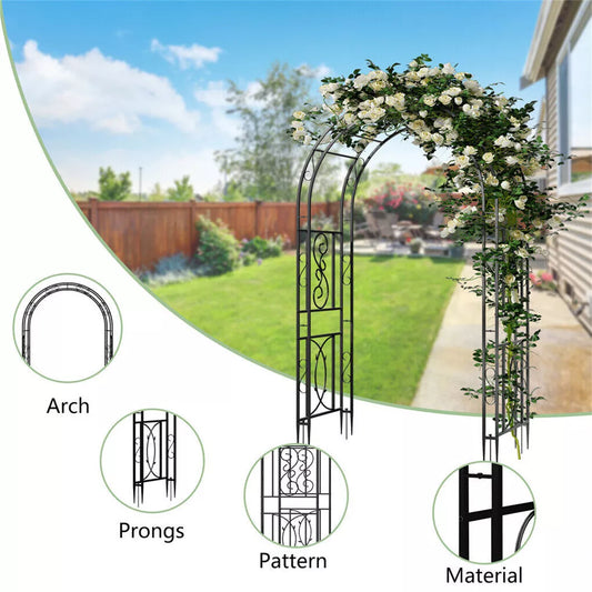 Heavy Metal Garden Arch Trellis Climbing Plants Vine Rack Outdoor Wedding Stand