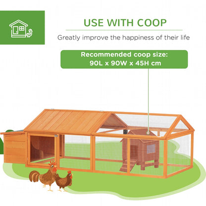 Wooden Chicken Coop with Nesting Box, Openable Roof for 4-8 Chickens