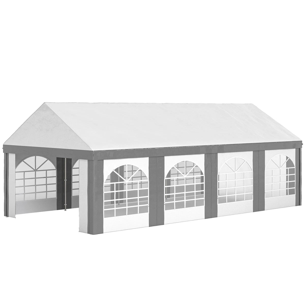 8x4m Party Tent, Marquee Gazebo with Sides, Windows and Double Doors