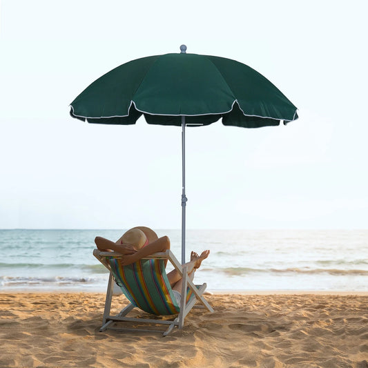 2.2M Garden Parasol Outdoor Umbrella Tilt Mechanism Canopy Sun Shade Patio