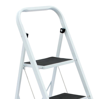 NEW! Foldable 3 Step Ladder Stepladder Non Slip Tread Safety Steel